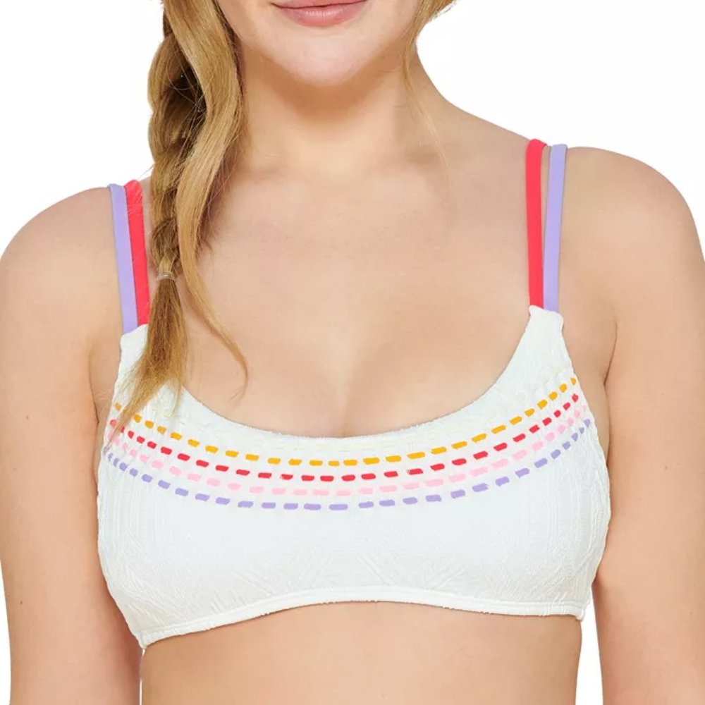 Hula Honey Textured Bralette Bikini Top